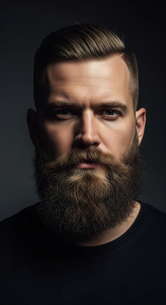 Butch Cut (#3-#4) + Full Beard