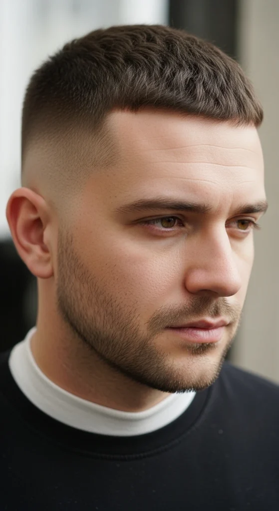 Low Fade Buzz + Stubble