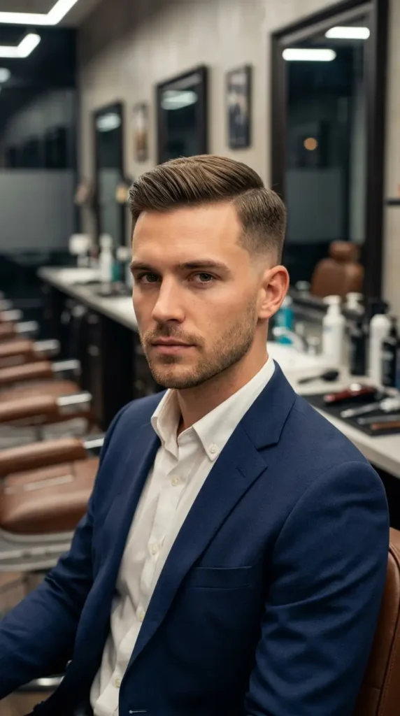 Ivy League Comb Over Fade