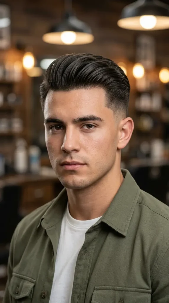 Comb Over with Temple Fade