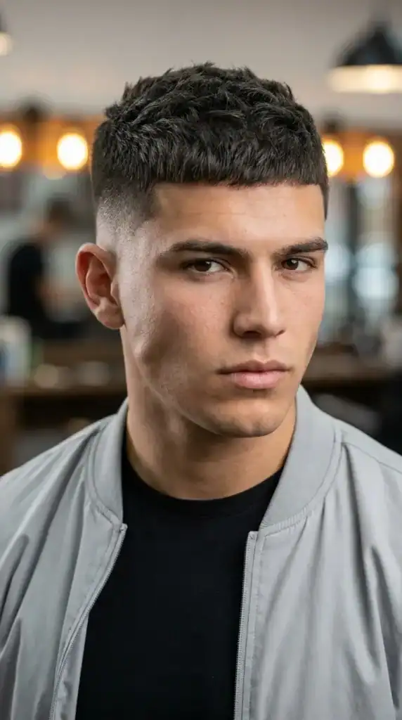 Crew Cut with Burst Fade