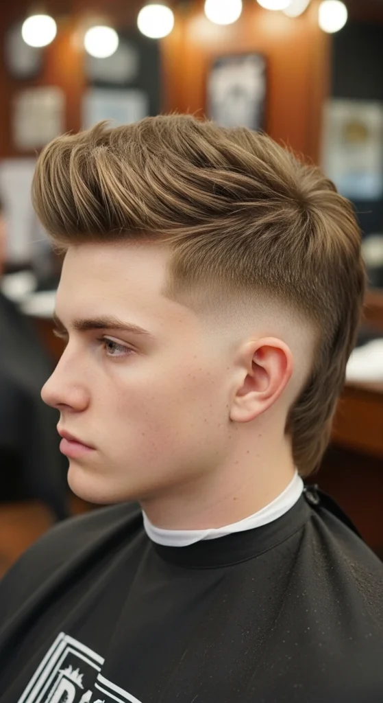 Textured Quiff Mullet Trend Hybrid