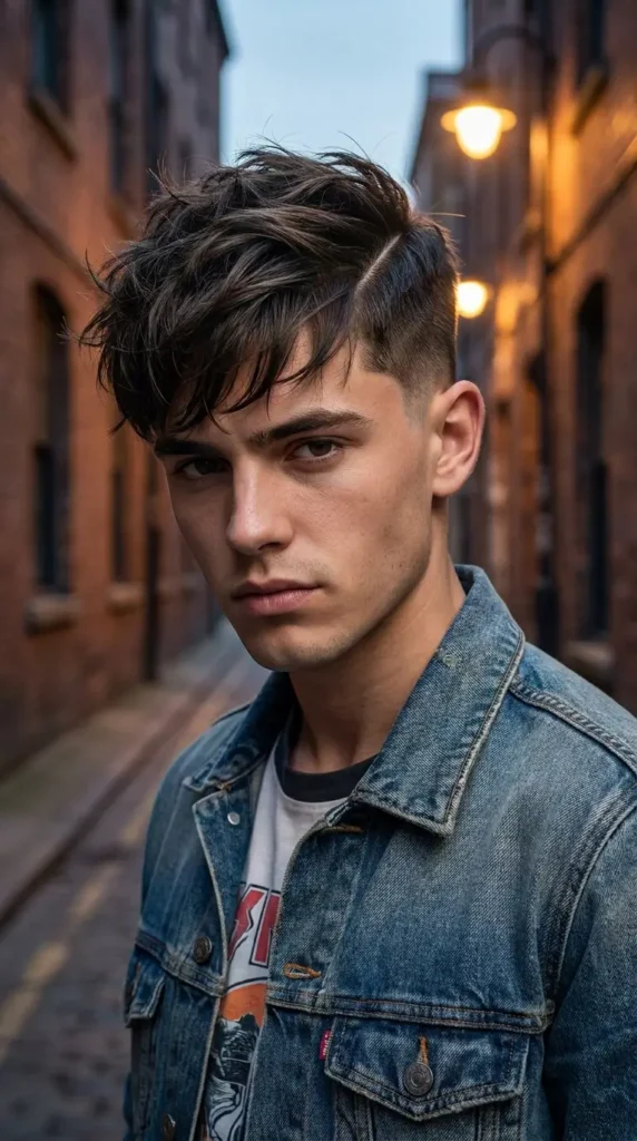 Messy Fringe with Hard Part