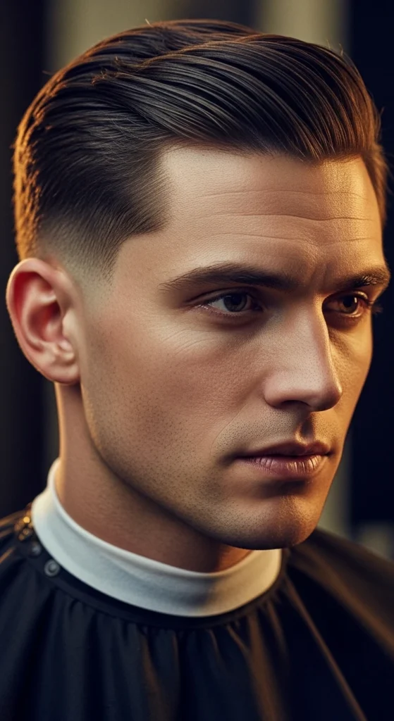 Mid Fade Comb Over