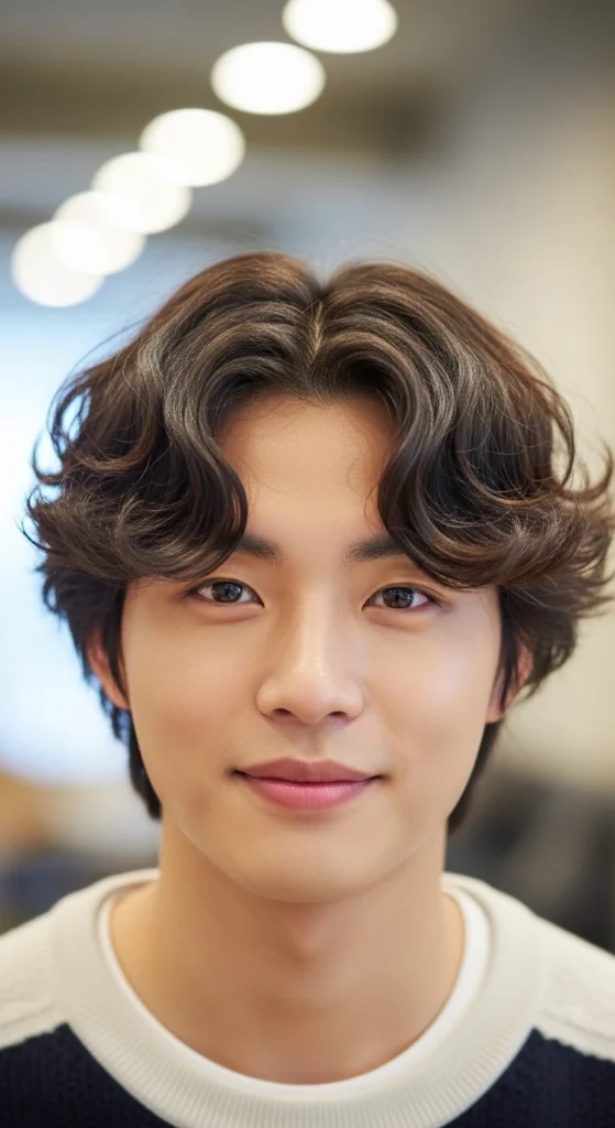 Middle Part Perm