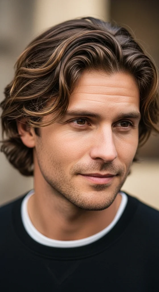 Wavy Middle Part