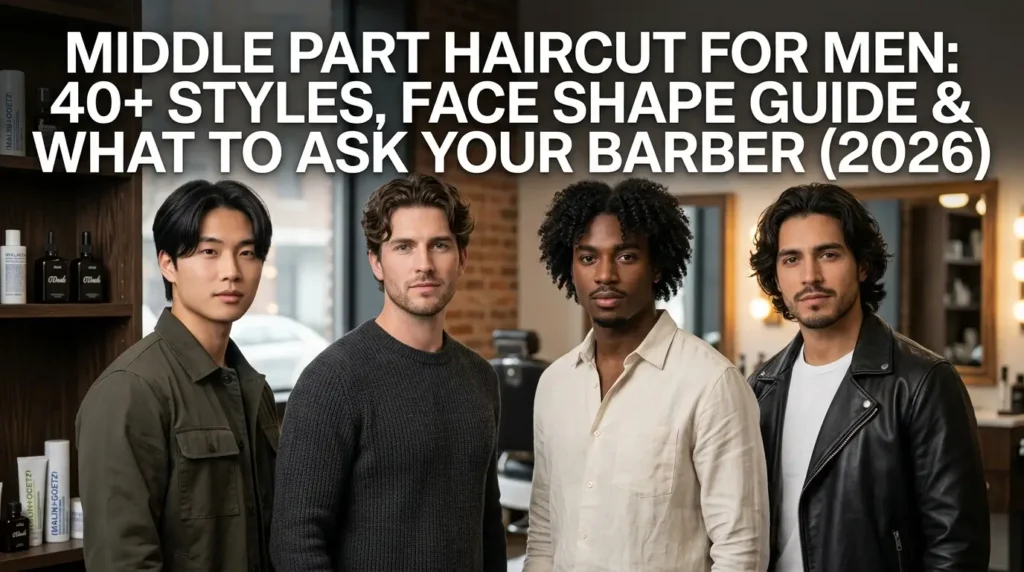 middle part haircut