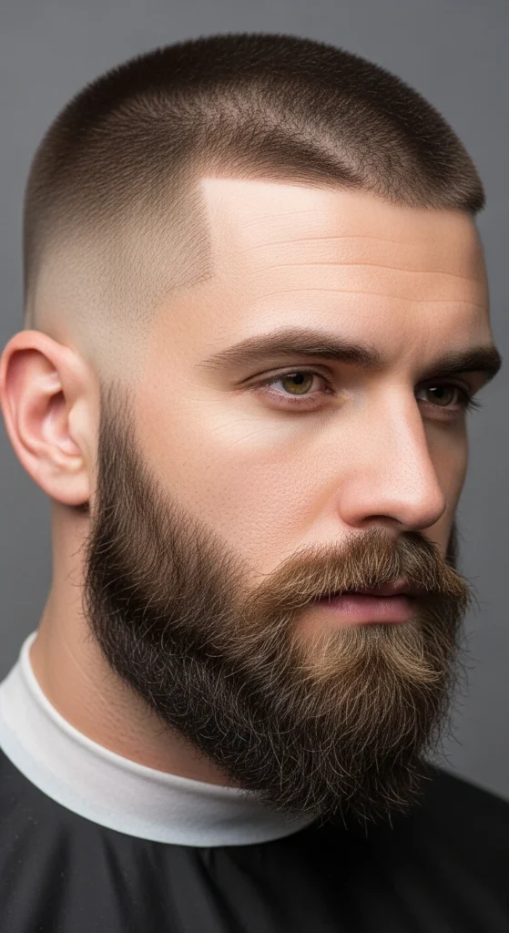Buzz Cut Full Beard