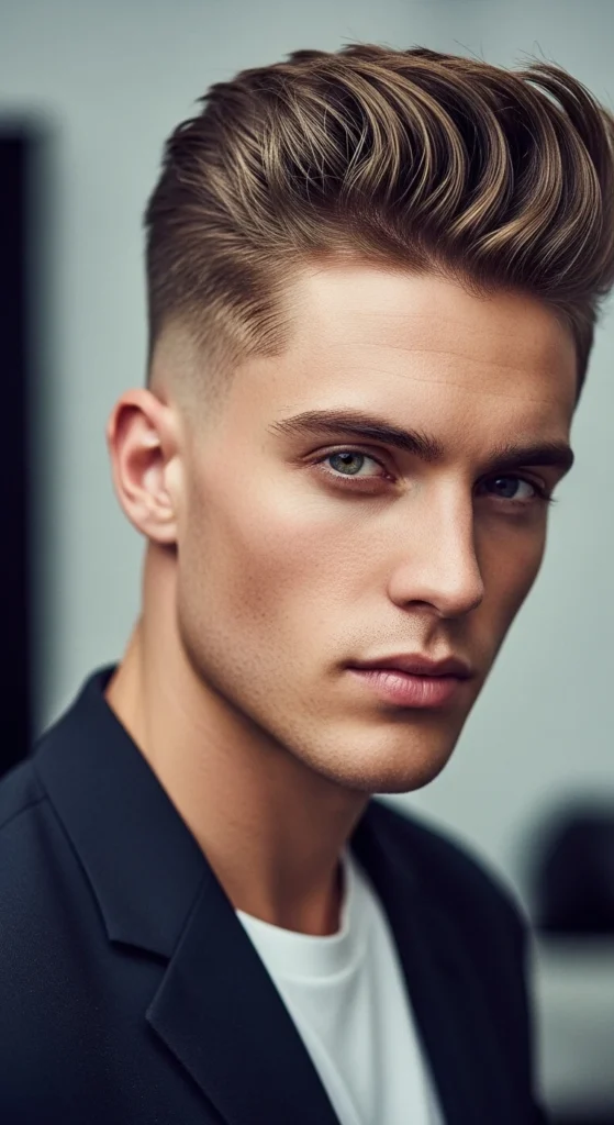High Fade with Textured Top