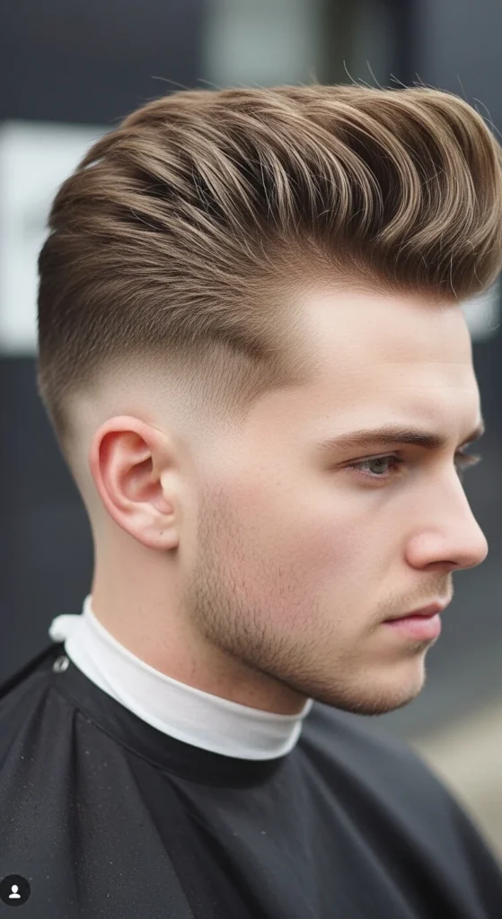 Quiff with Drop Fade