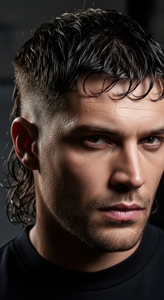 Wet-Textured Mullet