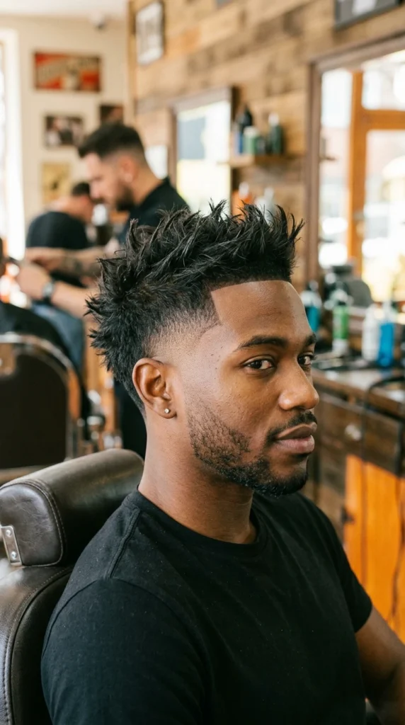 Drop Fade Spiky Hair