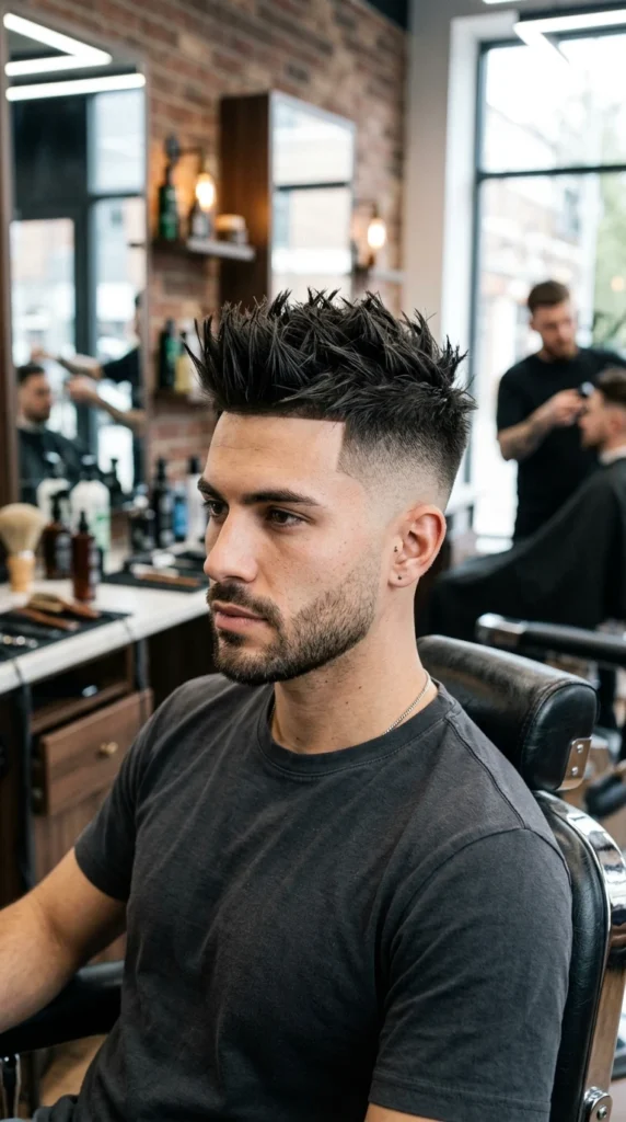 High Fade Spiky Hair
