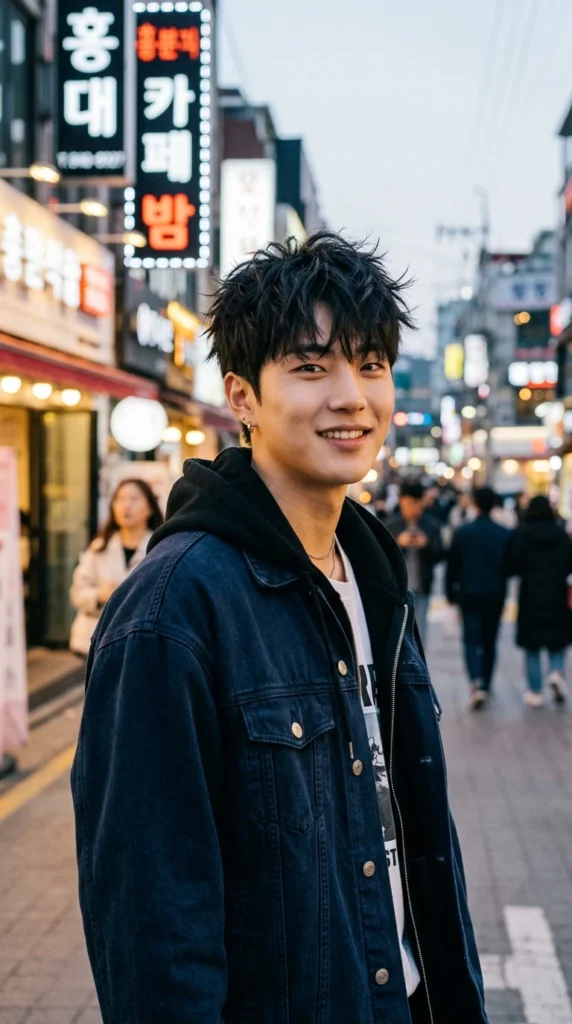 Korean Spiky Hair (K-Pop Inspired)
