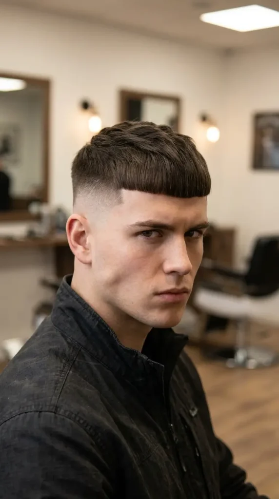 High Fade with Classic Edgar Cut