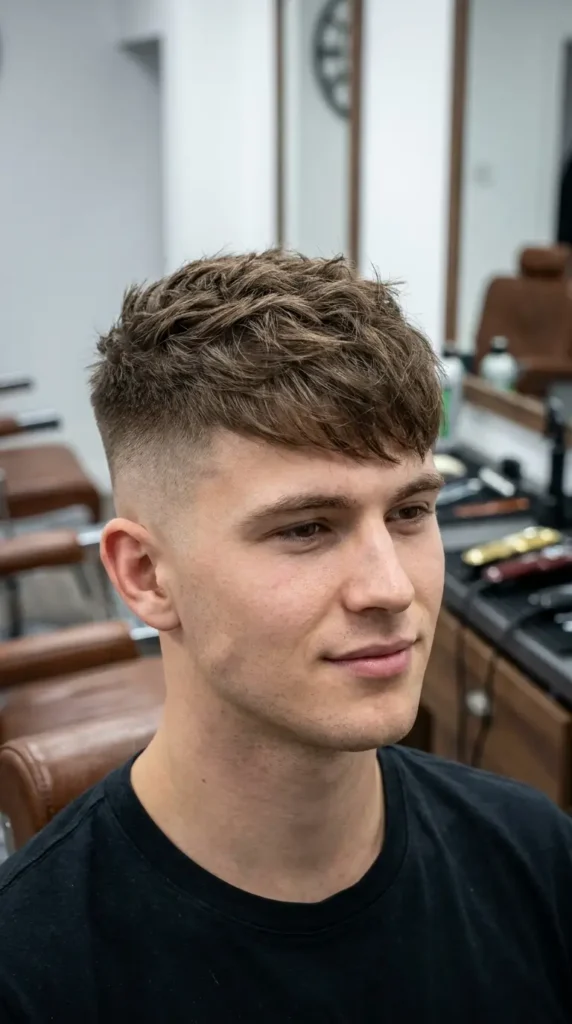 High Fade with Textured Top