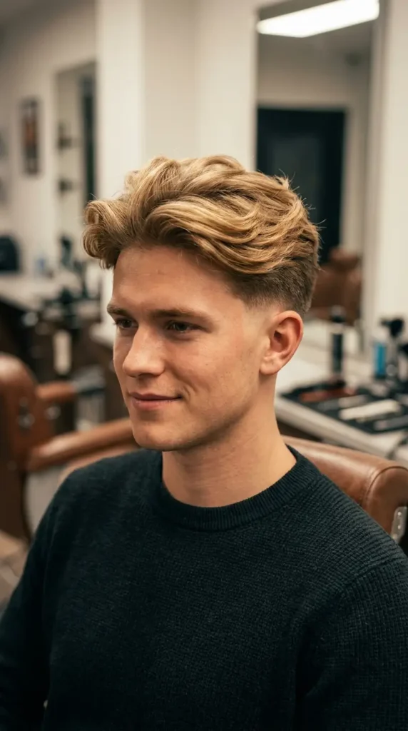 Blonde Blowout Taper Fade