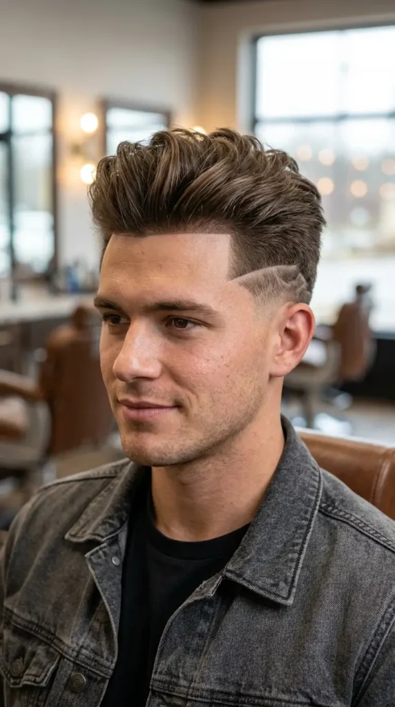Blowout Taper Fade with Design