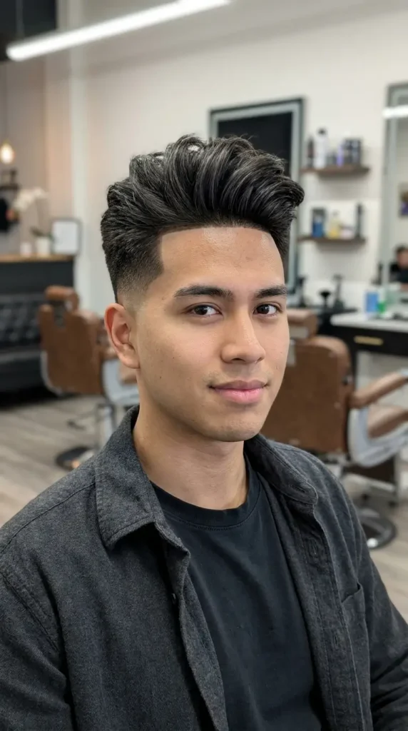 Blowout Taper Fade with Line-Up