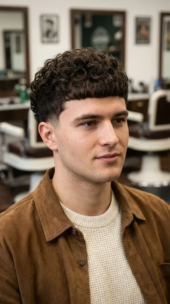 Blunt Fringe on Curly Hair