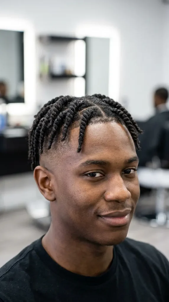 High Fade with Twists