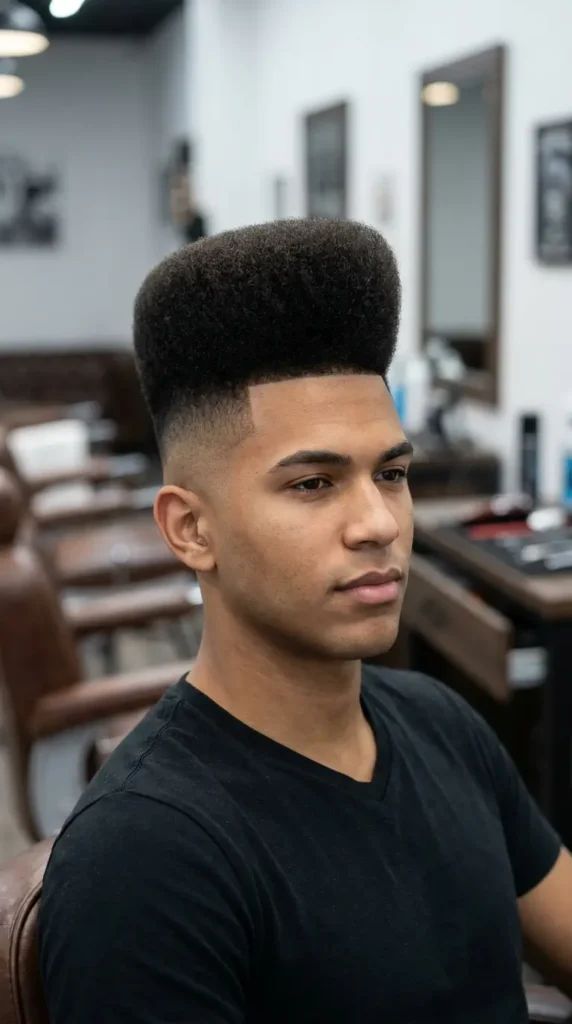 High Fade with High Top