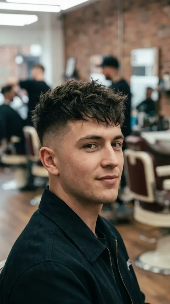 High Fade with Messy Top