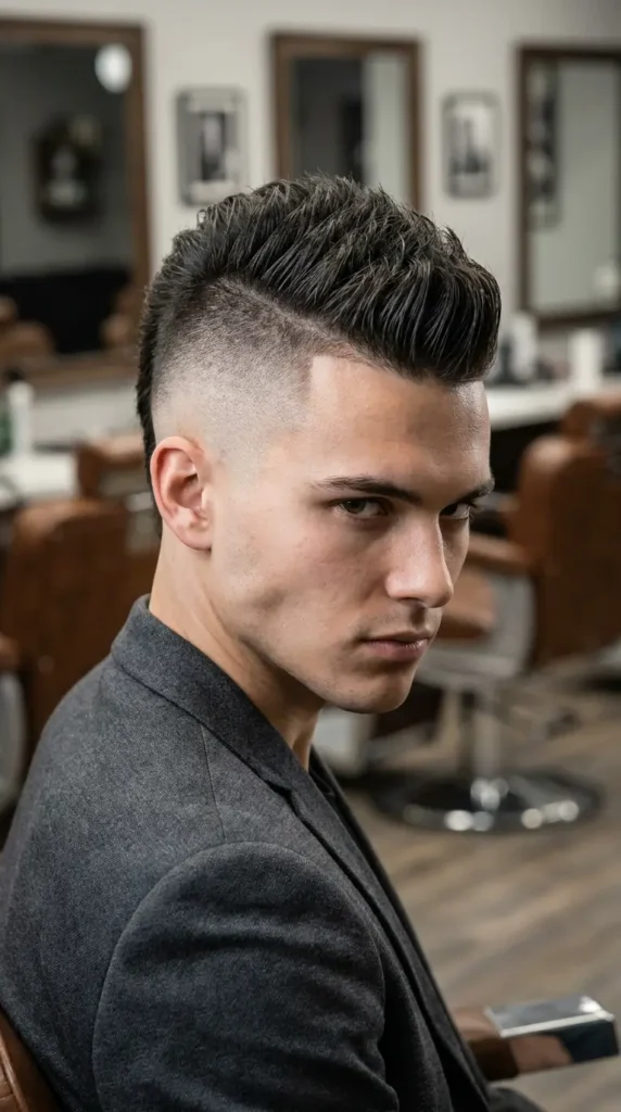 High Fade with Classic Mohawk