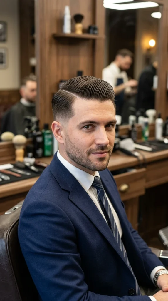 Side Part + Low Fade