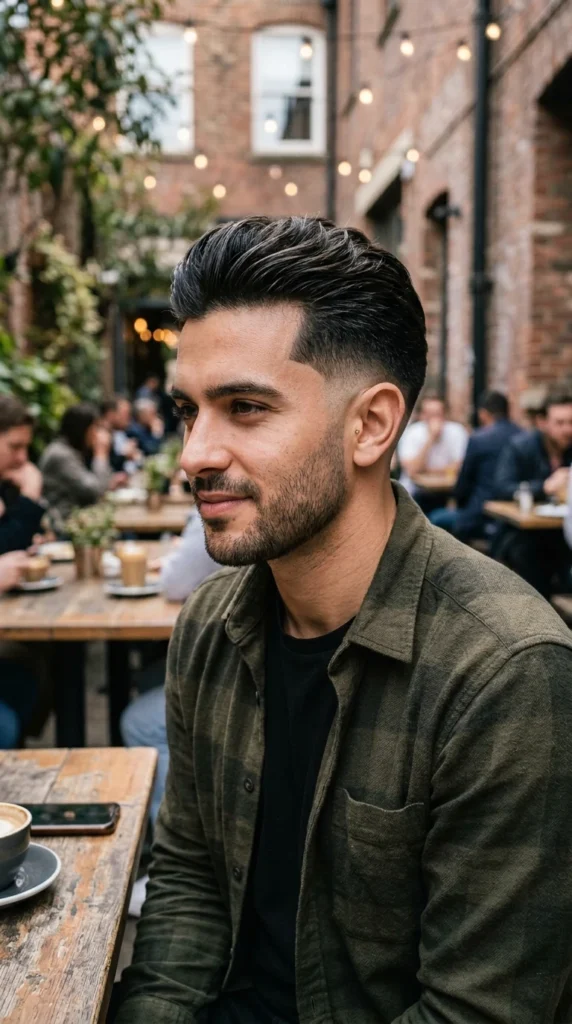 Slick Back with Burst Fade