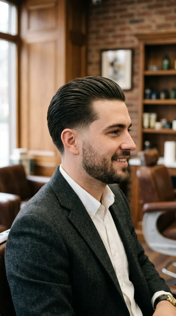 Slick Back with Low Fade