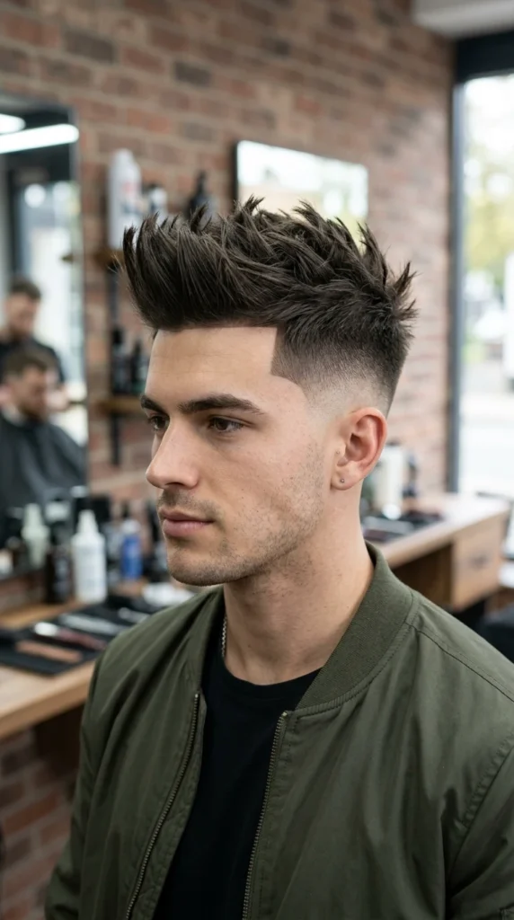 Spiky Quiff with Taper