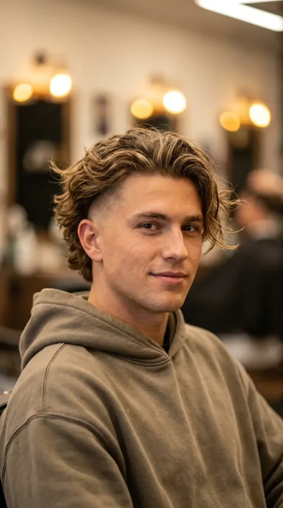 Surfer Hairstyle with High Fade
