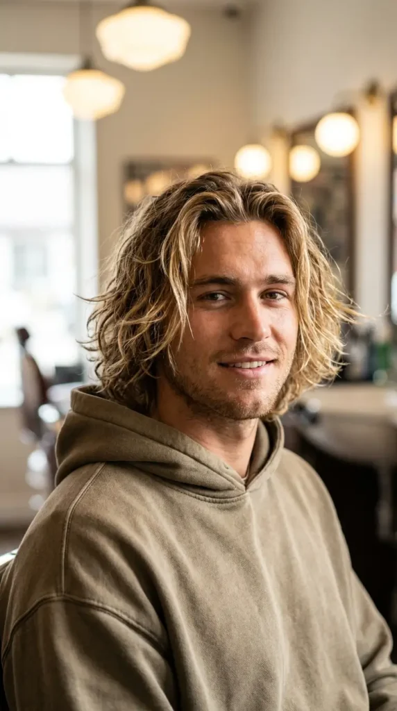 Surfer Hairstyle for Wavy Hair (Type 2)